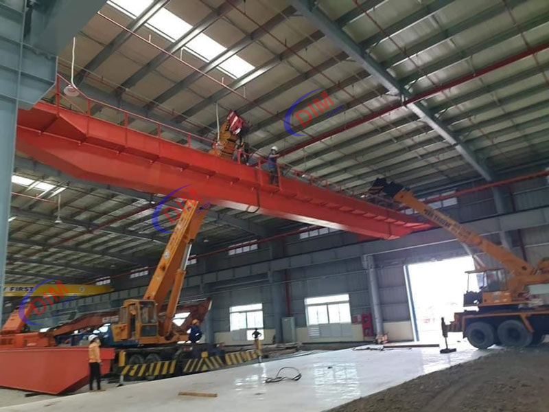 LẮP DỰNG CẨU TRỤC DẦM ĐÔI 15 TẤN